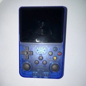 R36S Blue Handheld 64 GB Game Console Portable System (NEEDS A NEW SD card )